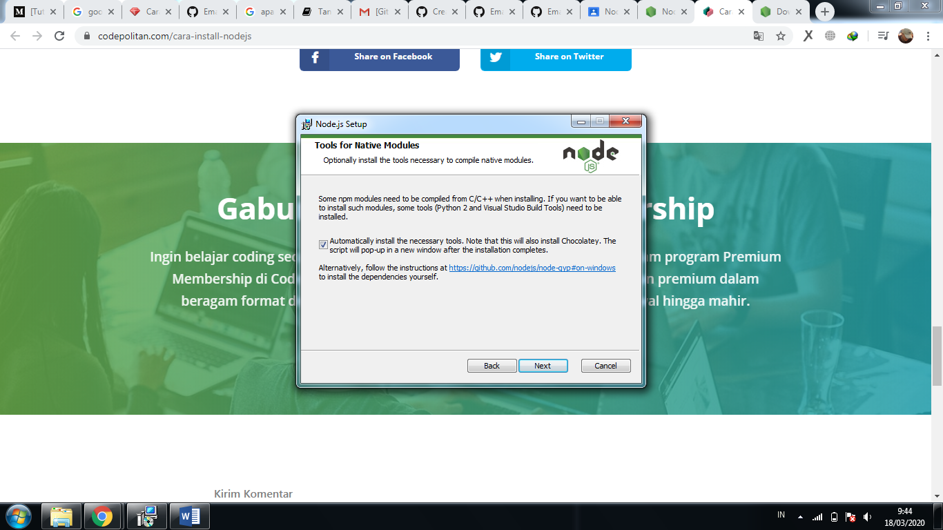 Install click. Install click