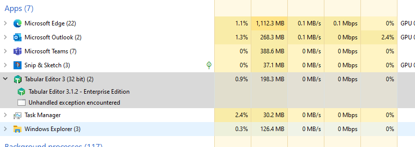 Memory leak in v3.1.1 & v3.1.2 · Issue #234 · TabularEditor ...