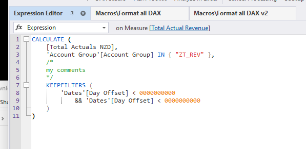 DAX Formatting Not Quite Right in 3.1.6 · Issue #306 · TabularEditor ...