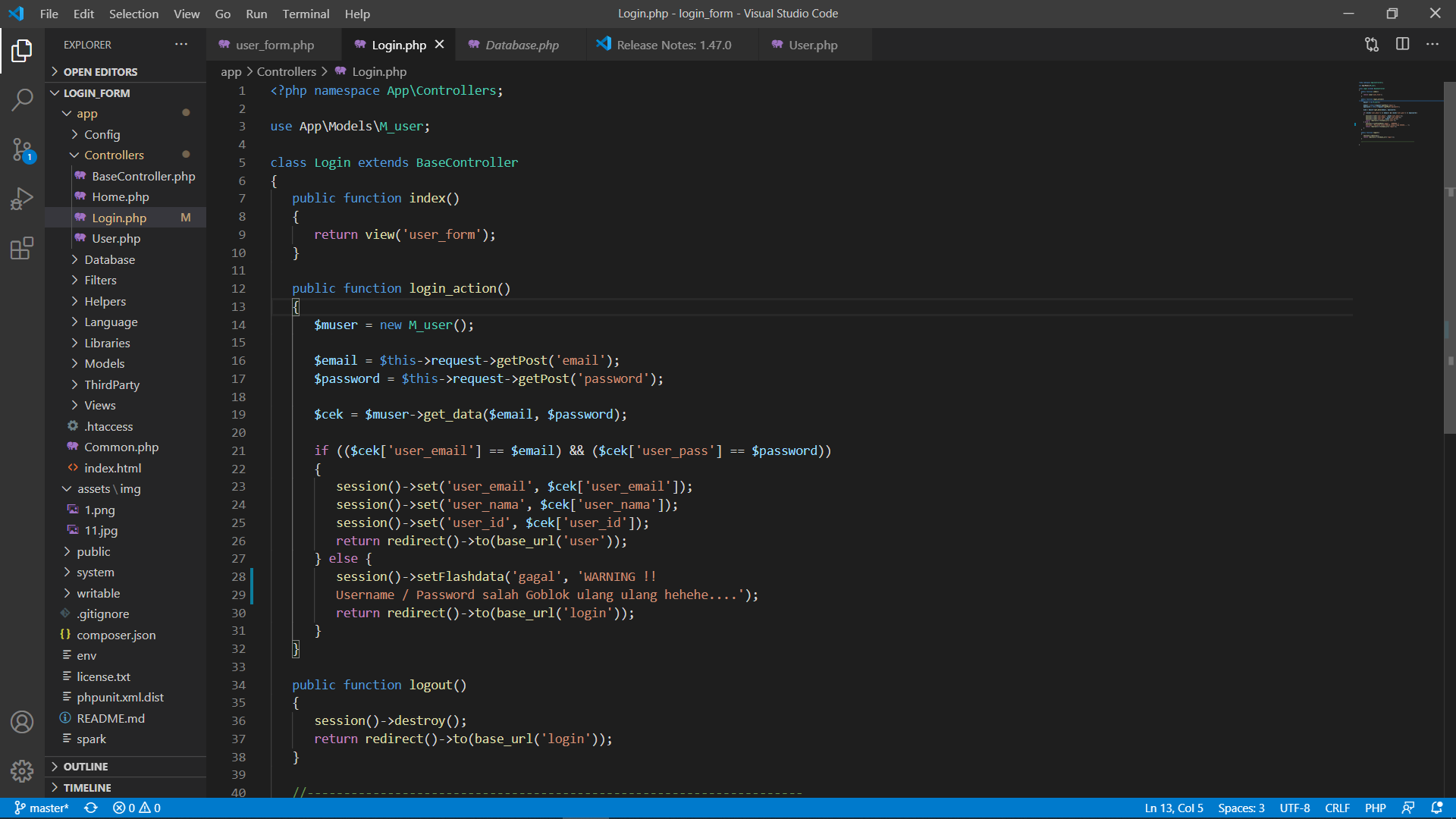 login php