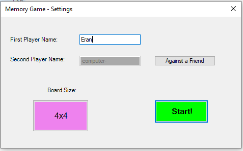 GitHub - erankamil/Memory-Game-implemented-with-Windows-Form
