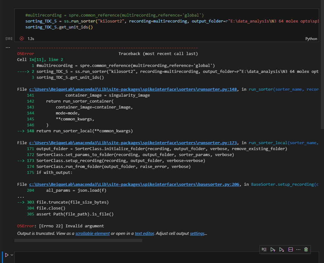 Problems of using new version of spike interface · Issue #1825 ...