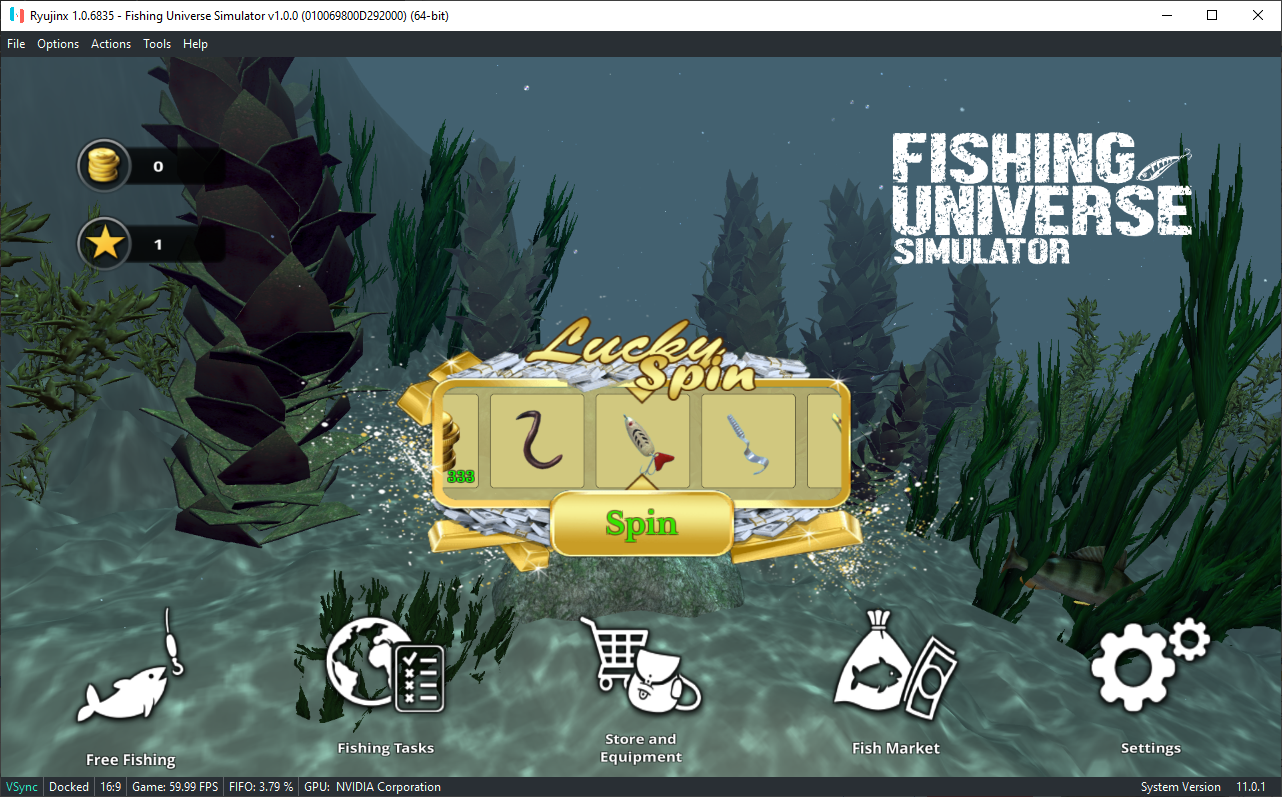 Fishing Universe Simulator 010069800D292000 · Issue 3524 · Ryujinx