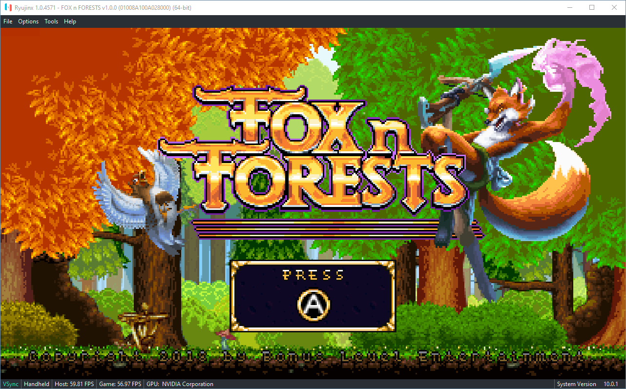 2020-05-15 09_44_59-Ryujinx 1 0 4571 - FOX n FORESTS v1 0 0 (01008A100A028000) (64-bit)