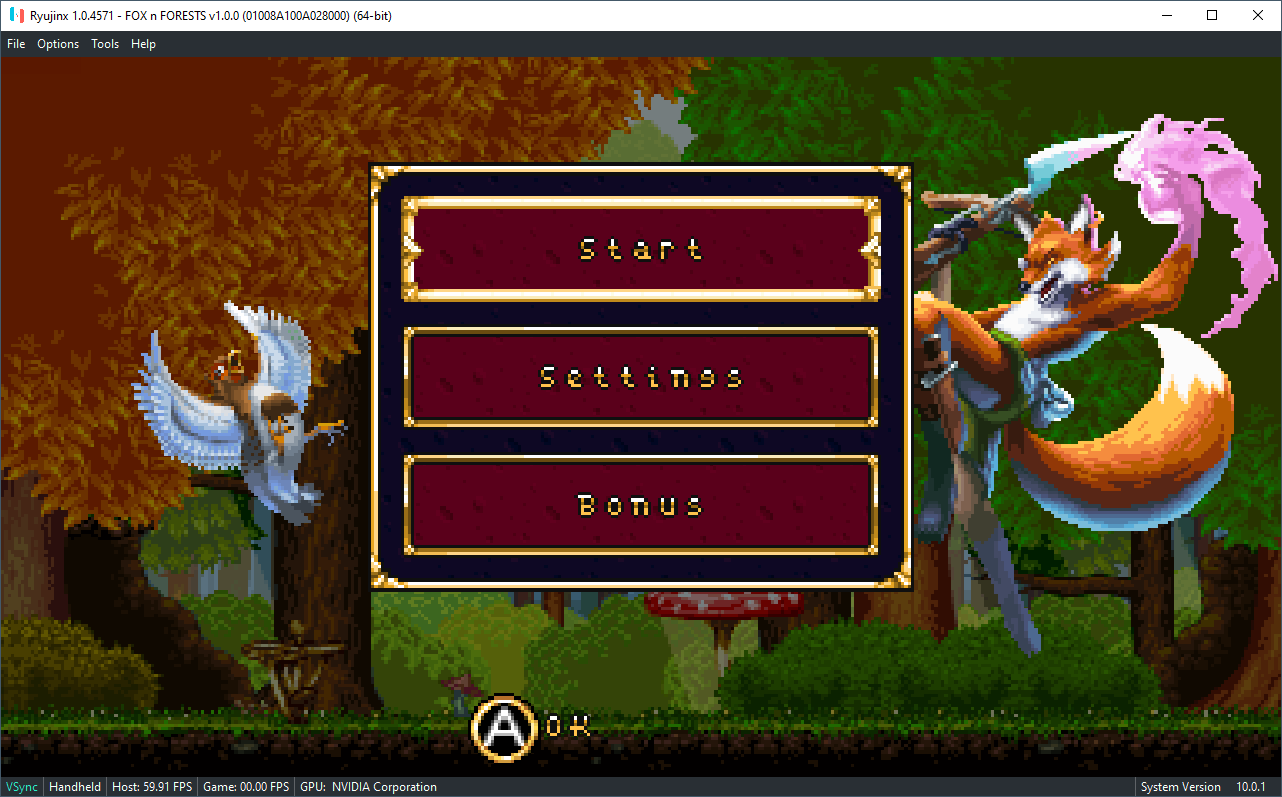 2020-05-15 09_55_09-Ryujinx 1 0 4571 - FOX n FORESTS v1 0 0 (01008A100A028000) (64-bit)