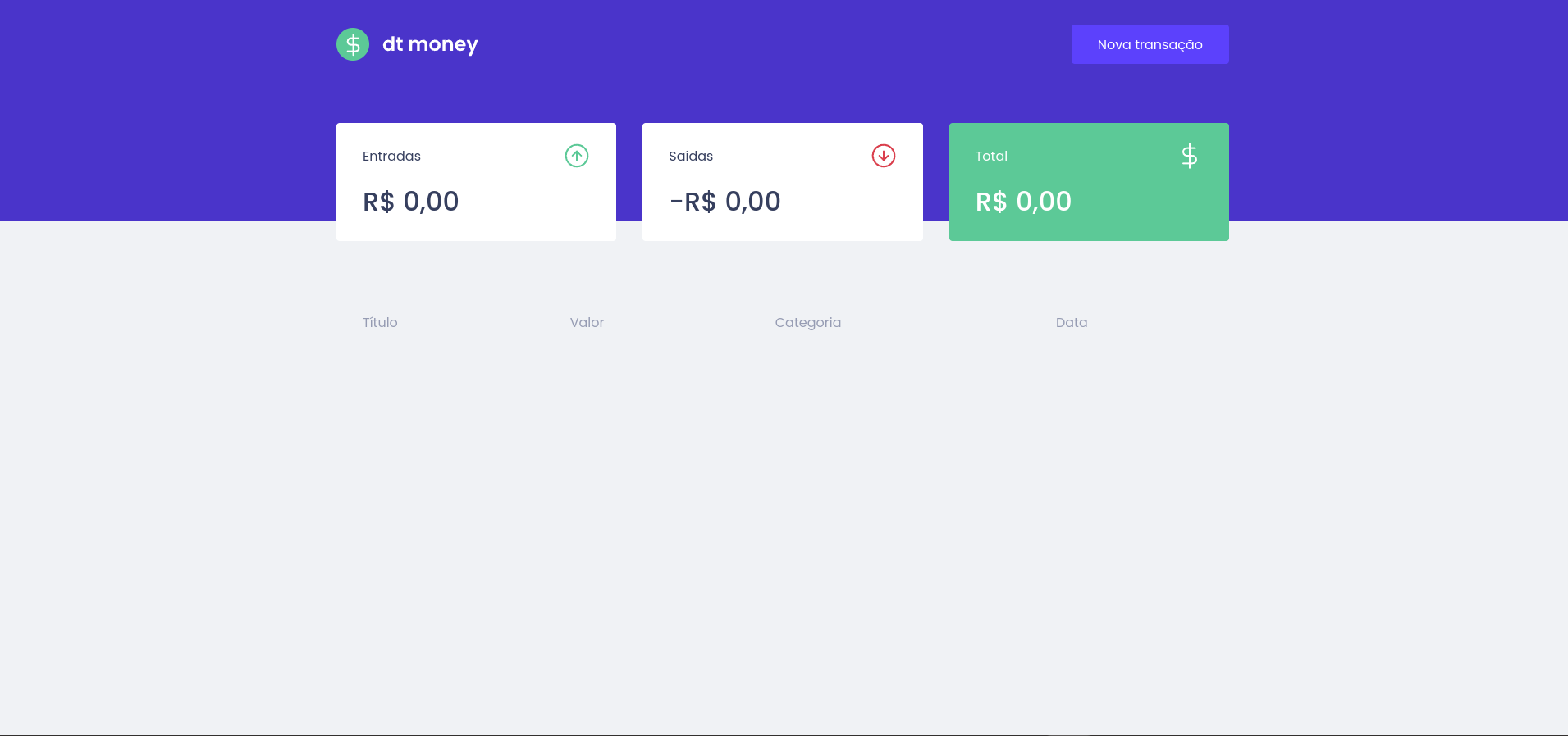GitHub - HulkFront/dtmoney: :::..Cash Flow..:::