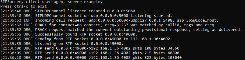 UserAgentServer sample: no audio, or unsupported codec error · Issue ...