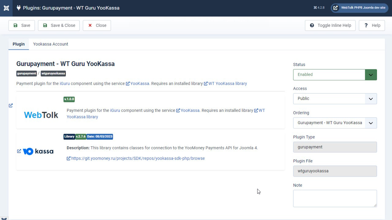 GitHub sergeytolkachyov/WTGuruYooKassapaymentplugin A payment