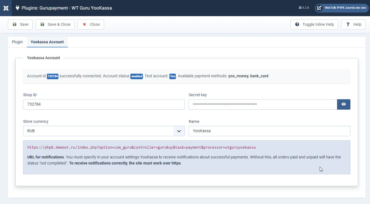 GitHub sergeytolkachyov/WTGuruYooKassapaymentplugin A payment