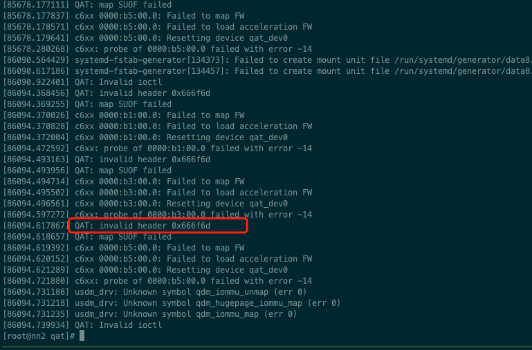 There is 0 QAT acceleartion device(s) in the system · Issue #209 ...