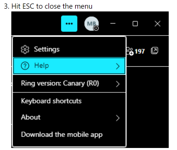More options menu: Menu items become invisible on keyboard focus in ...