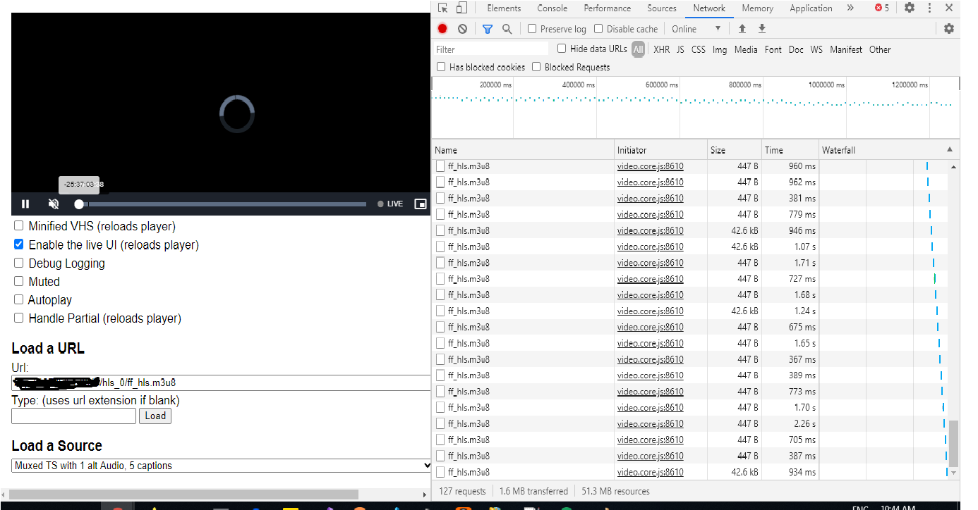 HLS Streaming Issue when performing seek operation if is stream 2025