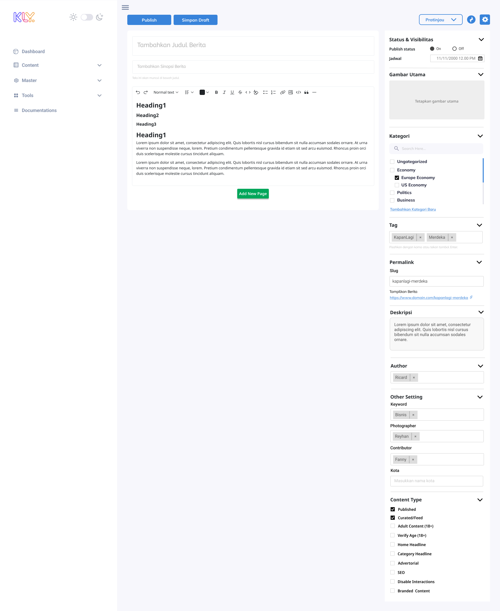 [UI/UX] Fixing Add/Edit News UI · Issue #153 · KLYMM/cnergy-cms · GitHub