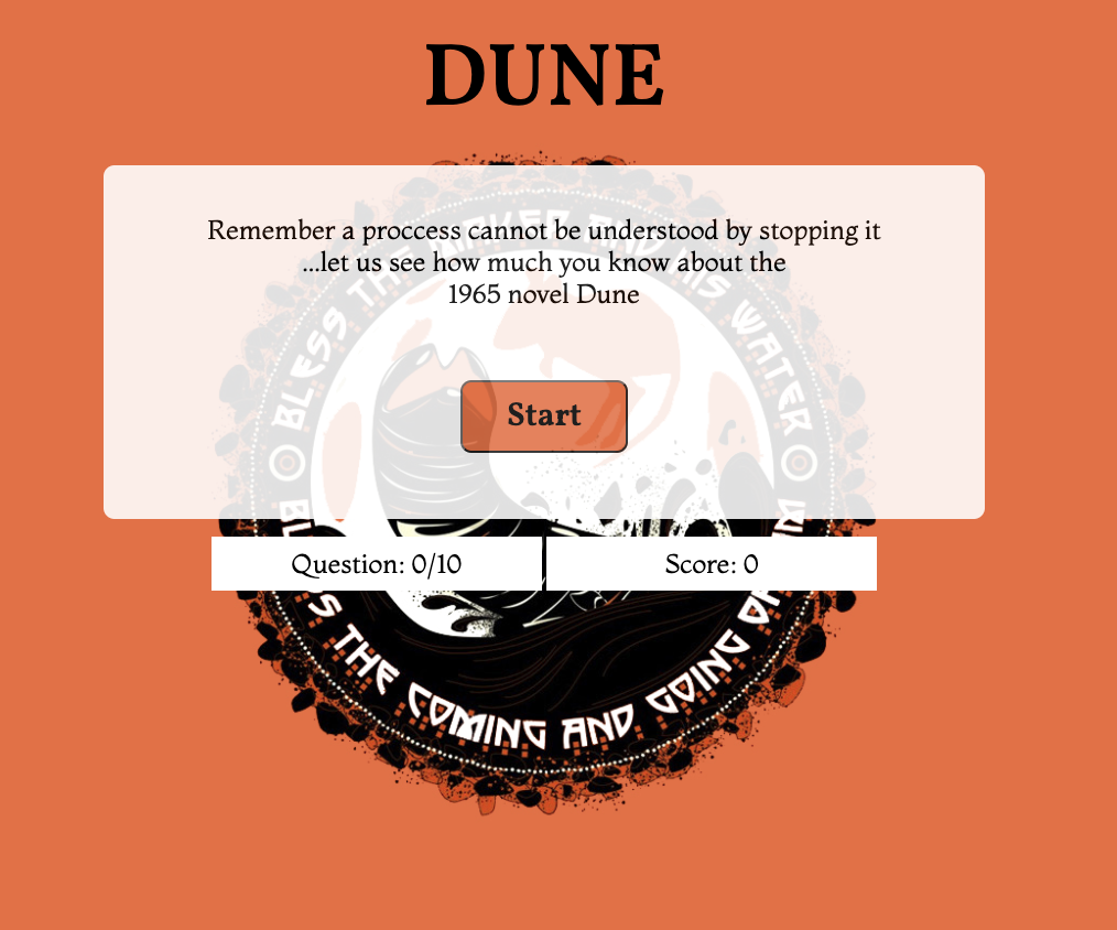 GitHub g6947566/Dunequiz Quiz App base on the novel Dune
