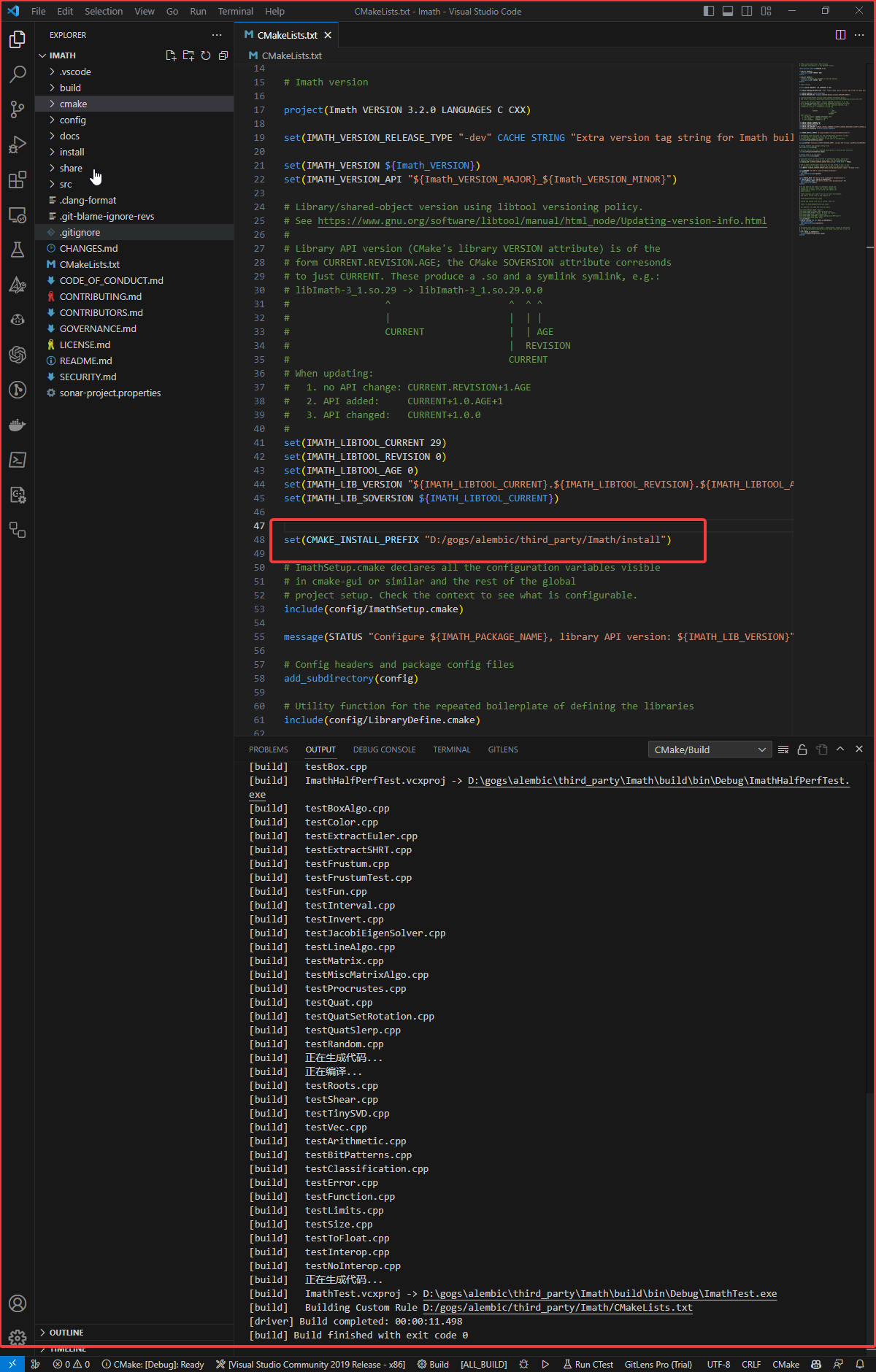 Target "Alembic" links to ImathImath but the target was not found