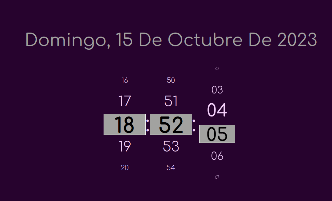 reloj con forma de ruleta