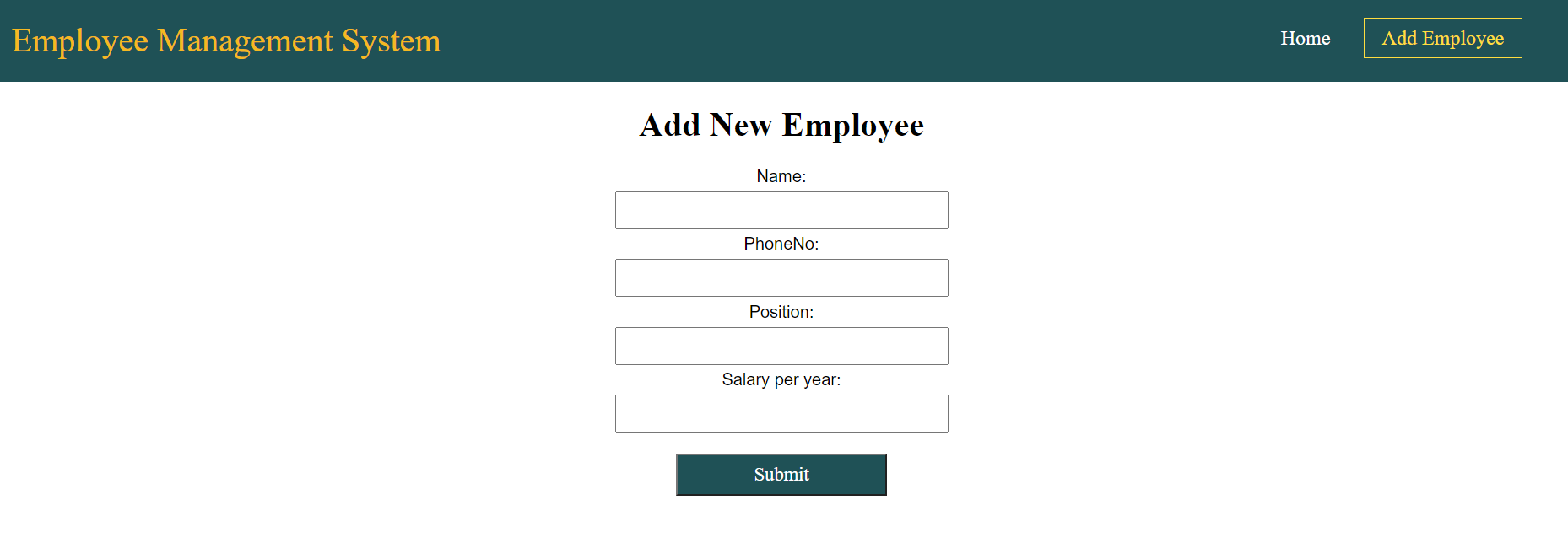 GitHub - syahirahlee/Employee_Mgmt_System: A simple CRUD app to manage ...