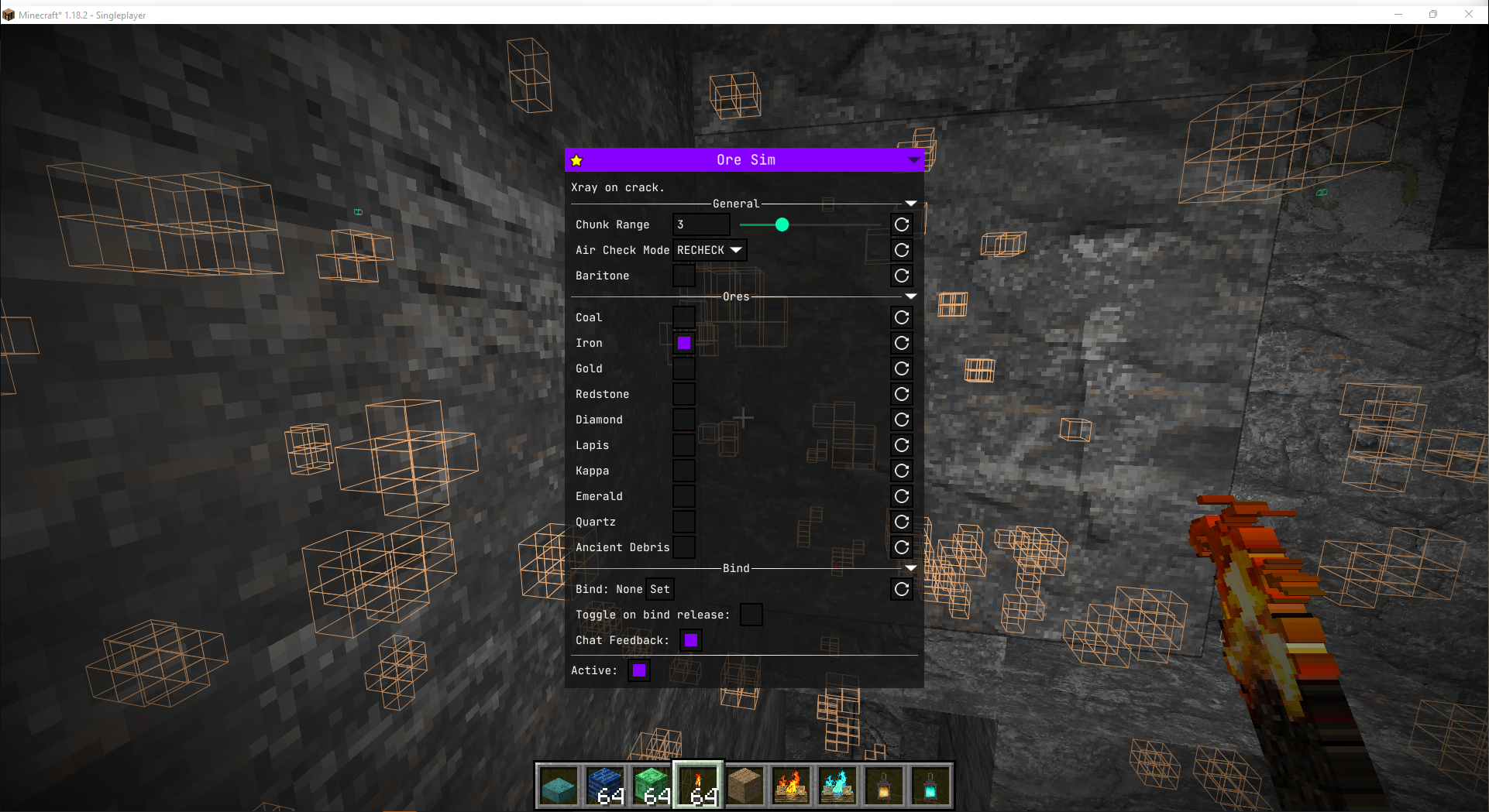 [Bug] Oresim needs a minecraft world version selector option in order to find the ores. · Issue