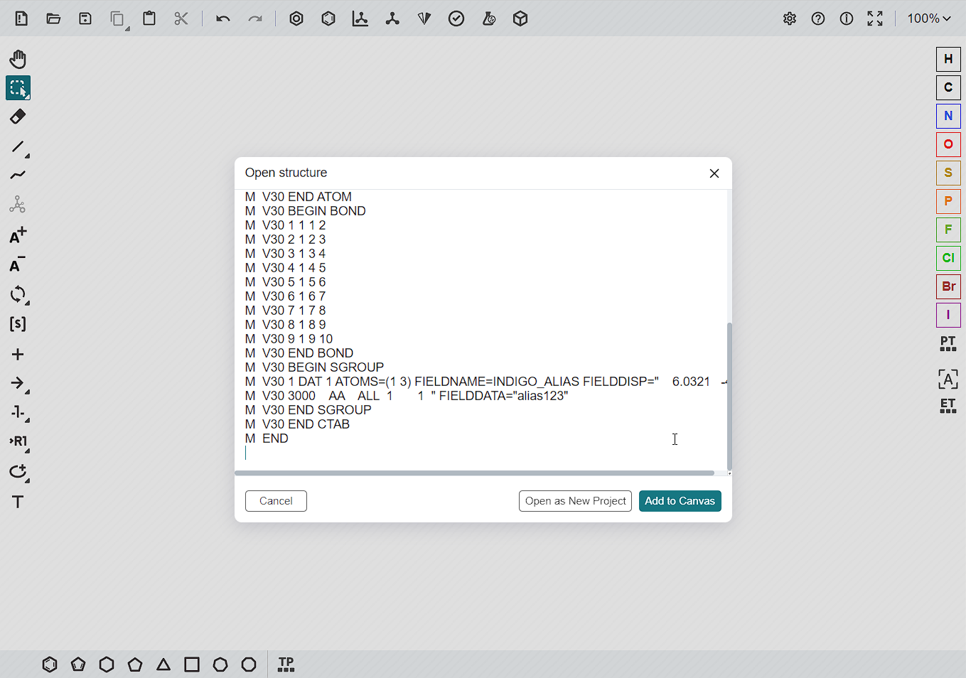 Can't open v3000 mol file with assigned Alias · Issue #2379 · epam ...