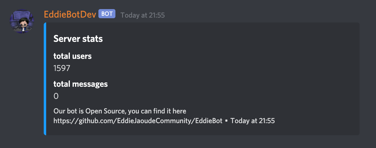 BUG: Stats command total messages broken · Issue #360 ...