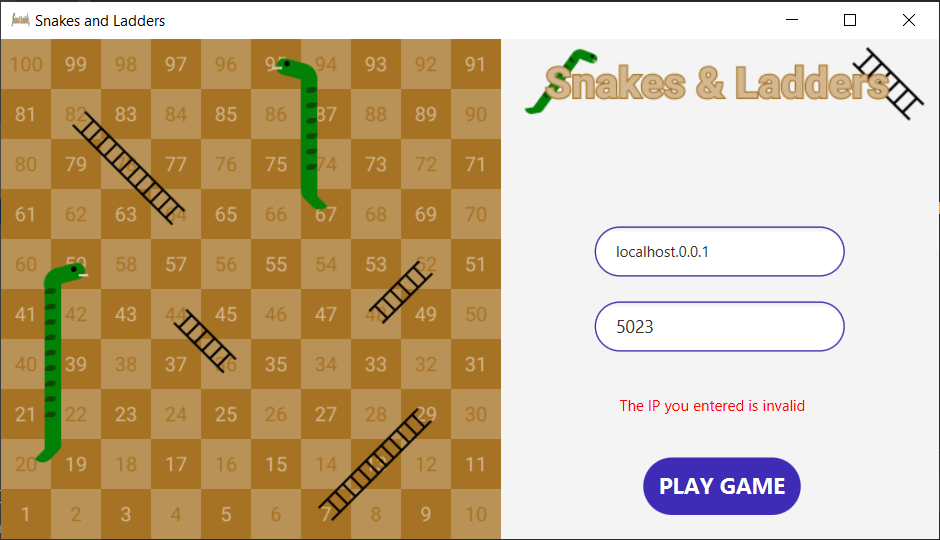 GitHub - justynadudar/SnakesAndLadders