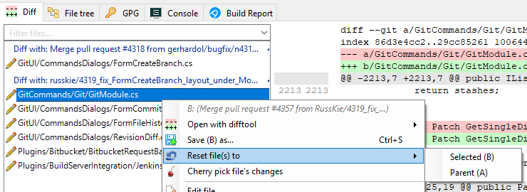 Browse Diff Reset: Multiple parents are not handled · Issue #4387 ...