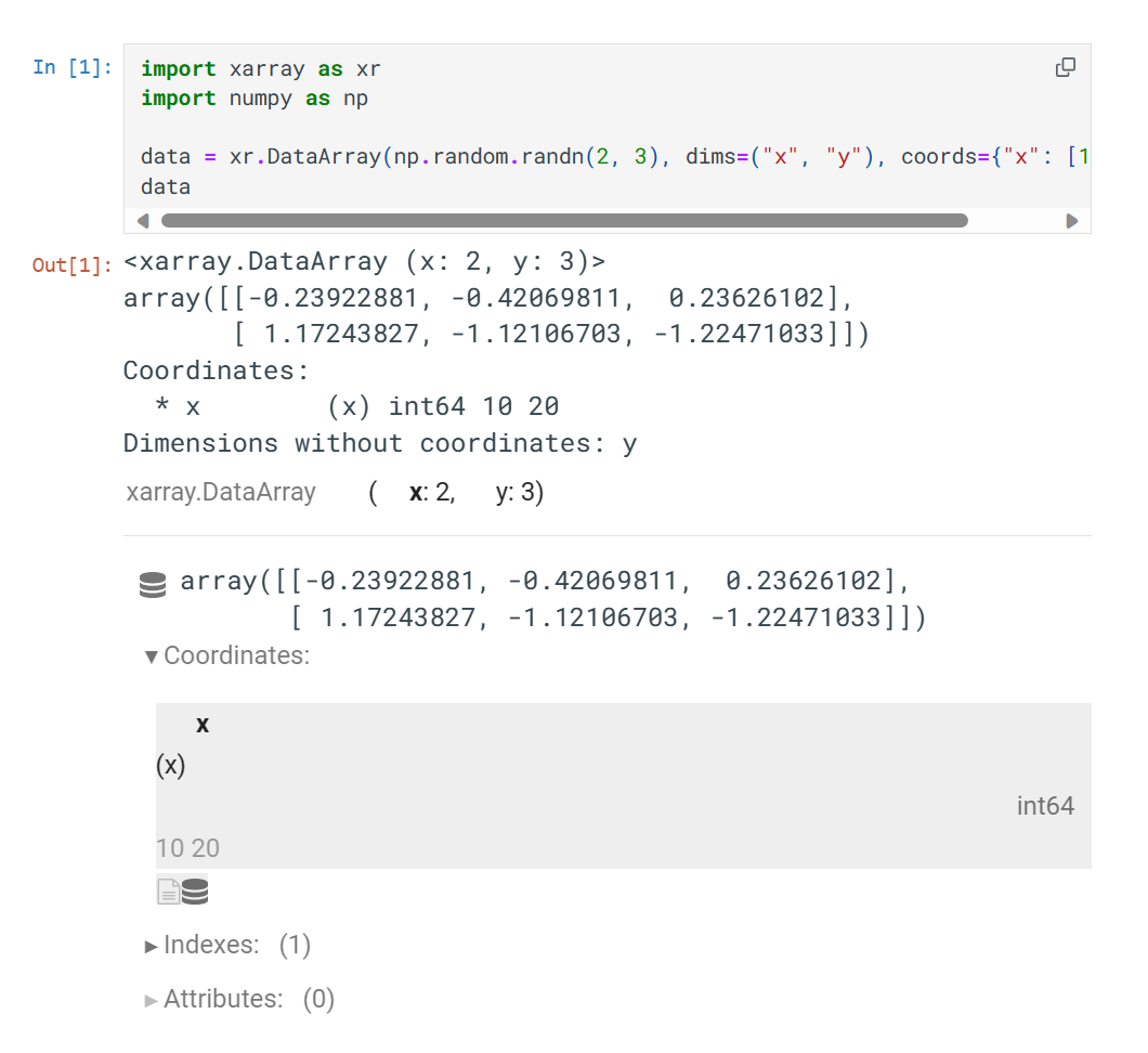 Xarray DataArray And Dataset HTML Representation Issue 164 Xarray DataArray And Dataset HTML Representation Issue 164