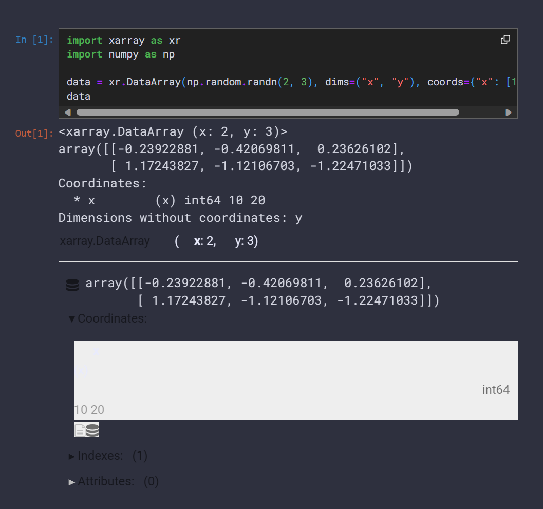 Xarray DataArray And Dataset HTML Representation Issue 164 Xarray DataArray And Dataset HTML Representation Issue 164