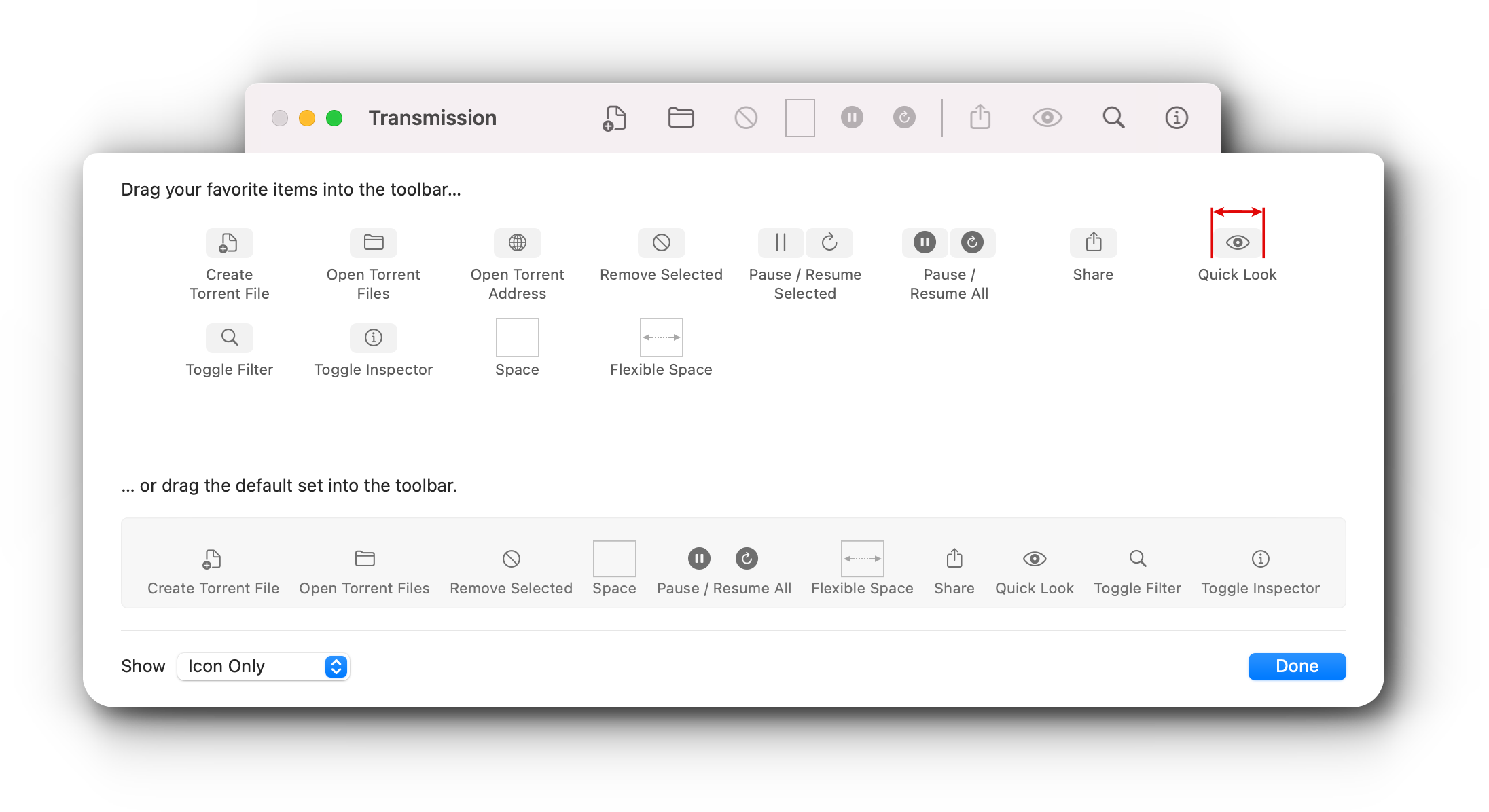 [macOS] Reduce the width of the buttons on the toolbar · Issue 3375