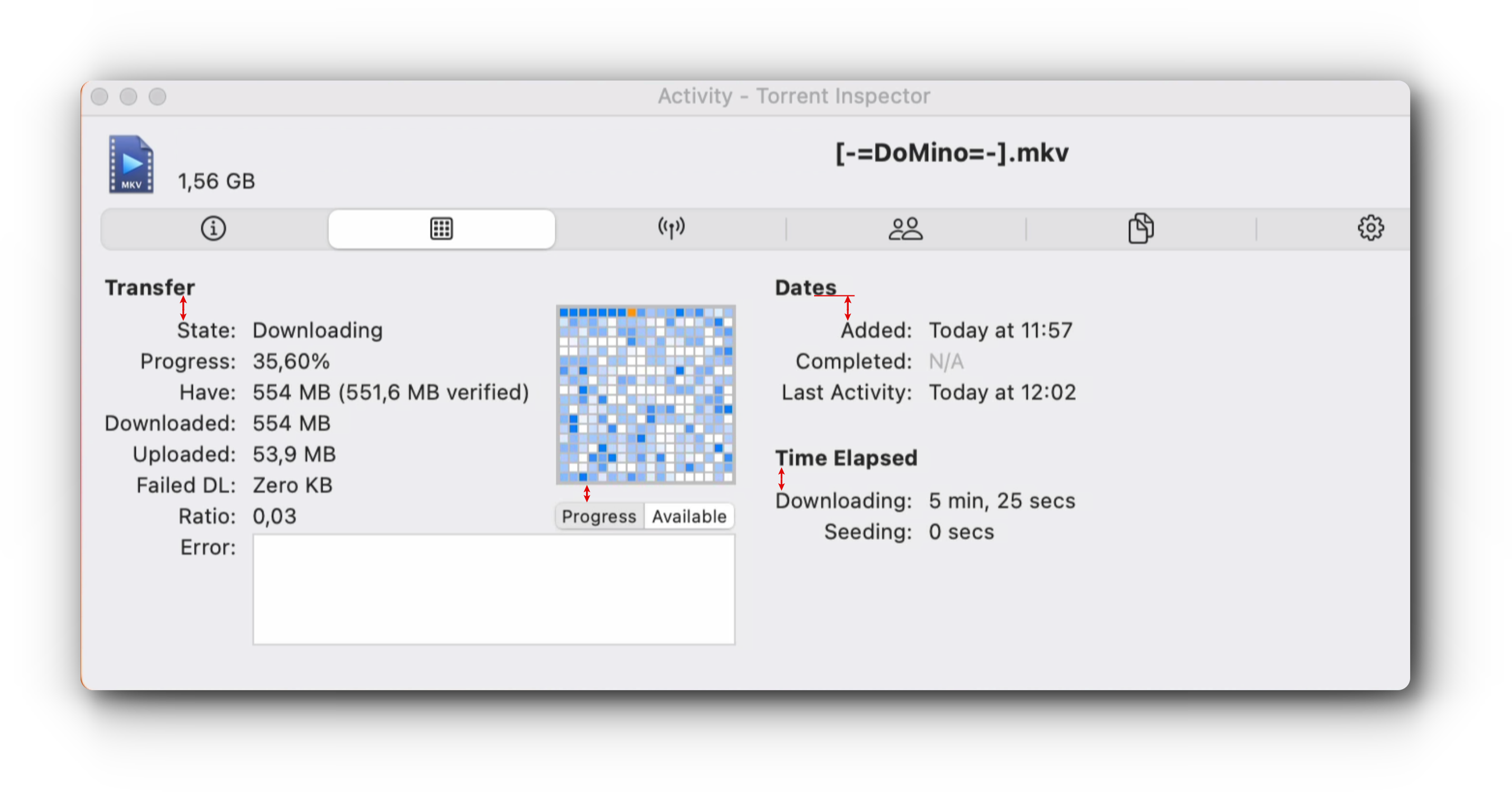 [macOS] UI-Torrent Inspector, Improvement of the Activity tab · Issue ...
