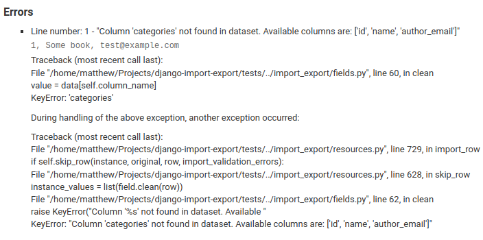 Skip row is not consistent when used inside and outside the admin ...