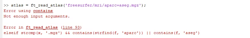 Not enough input arguments errors when executing ft_read_atlas ...