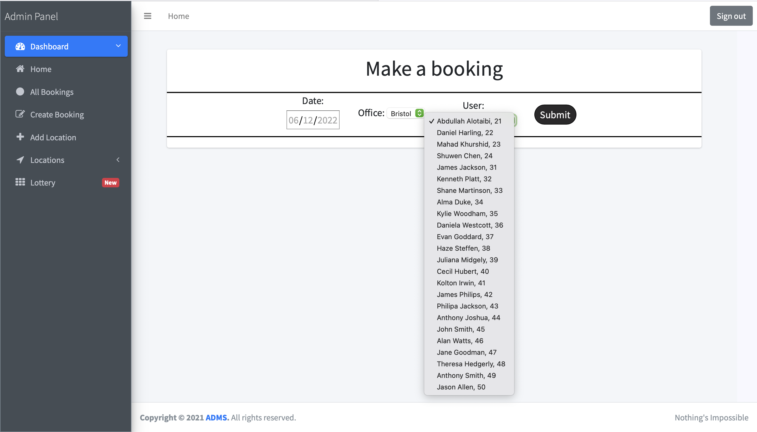 GitHub chansukman/officedeskbookingsystem The first client project