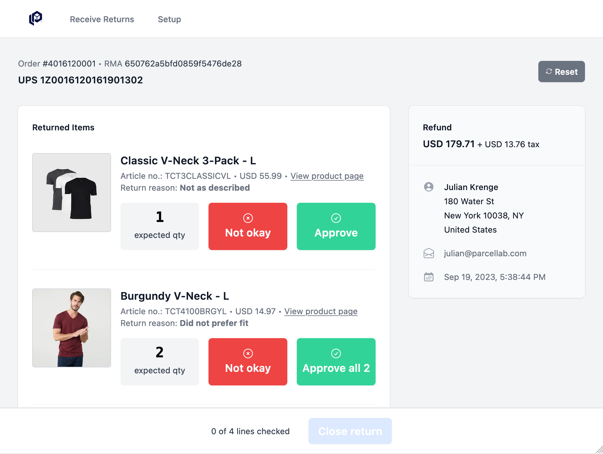 GitHub - parcelLab/returns-receive-ui: Simple UI to accept or reject ...