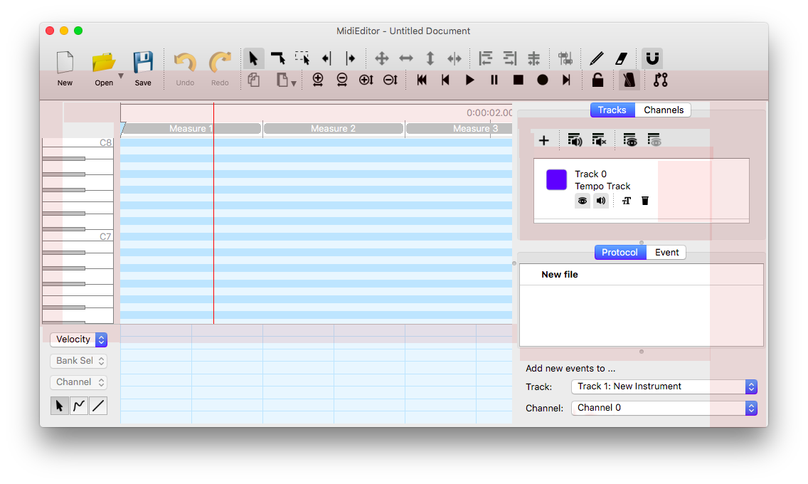 wasted space in midieditor
