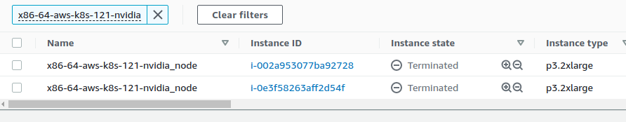 timeout waiting for terminated state but instances have terminated ...