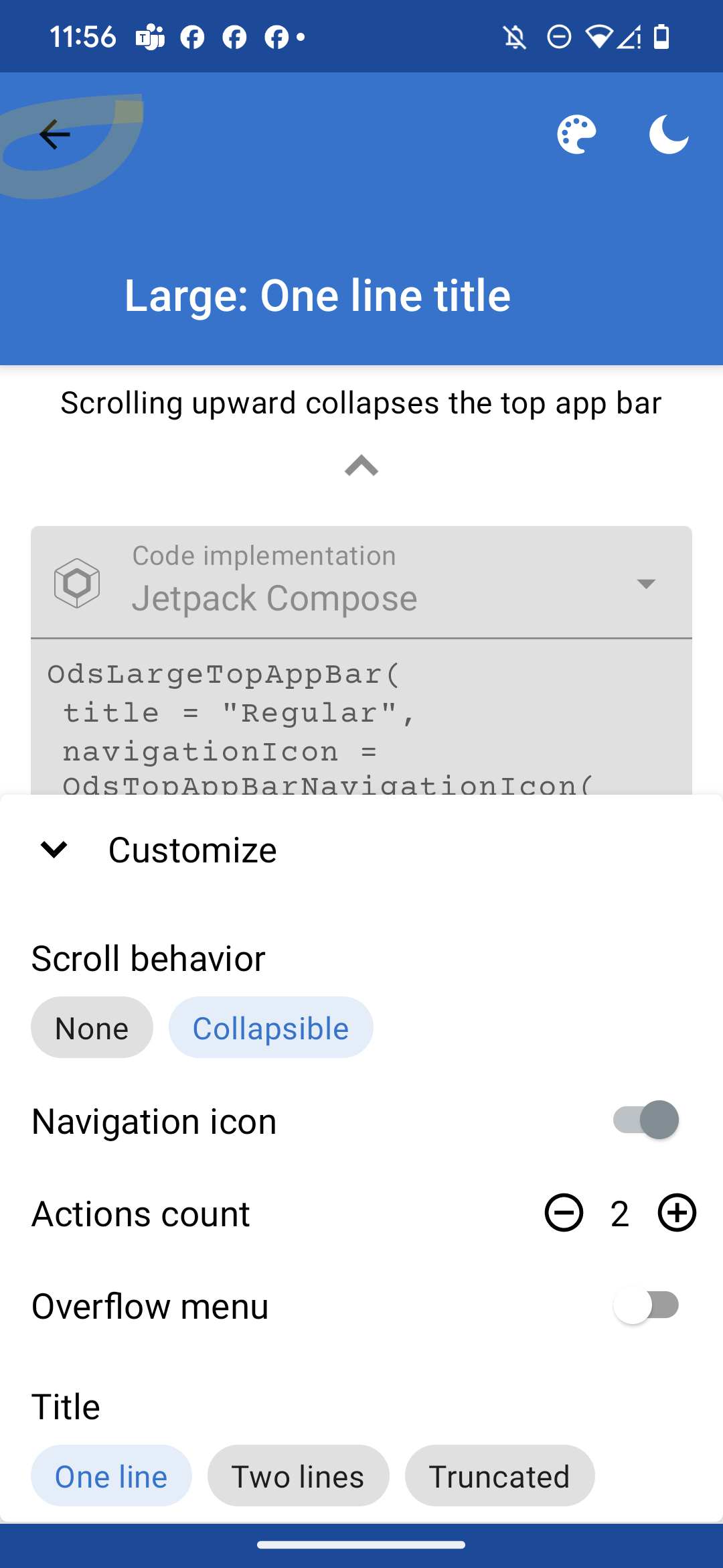 [Bug] Large Top App bar Innovation cup back issue · Issue 685