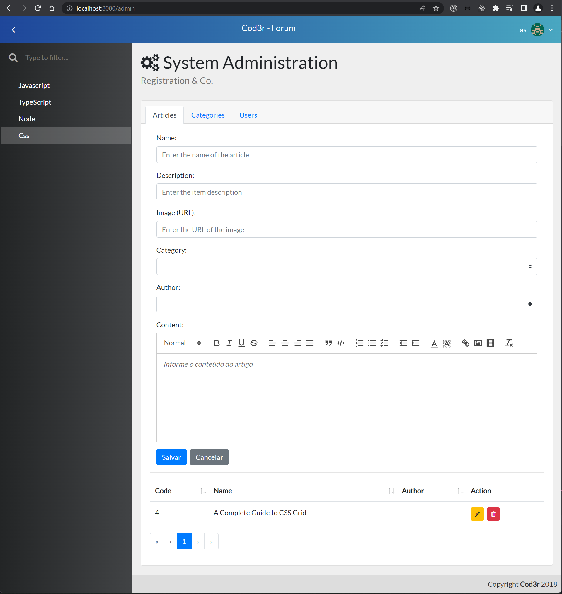 GitHub - adercijr/forum-cod3r