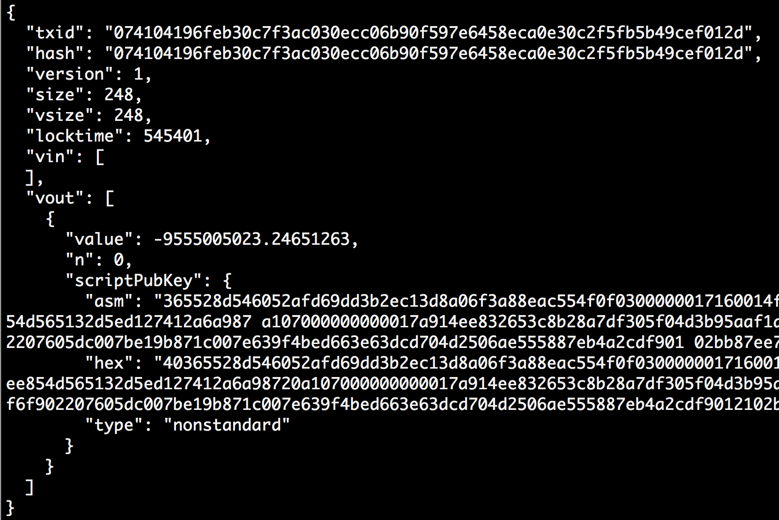 decoderawtransaction(getrawtrasaction(txid)) error · Issue #14483 ·  bitcoin/bitcoin