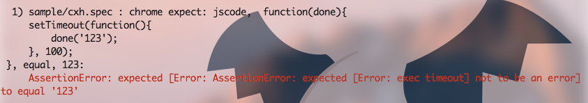 Errors occur when expecting the value after js eval in async mode ...