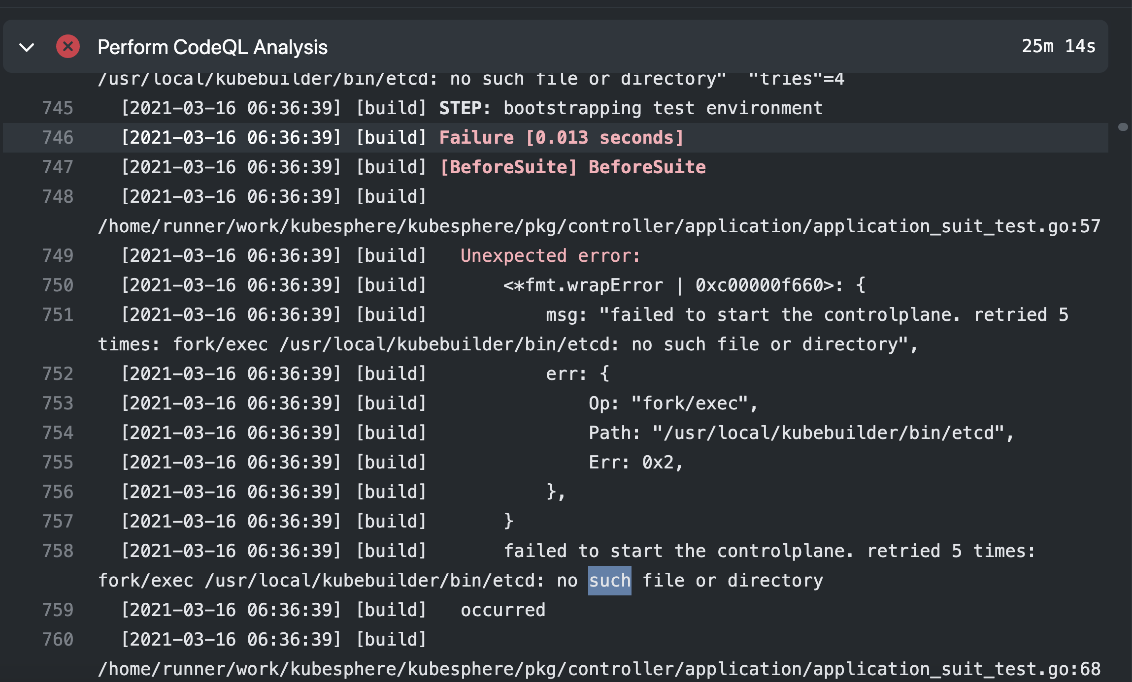 controller unit test timed out · Issue 3443 · kubesphere/kubesphere