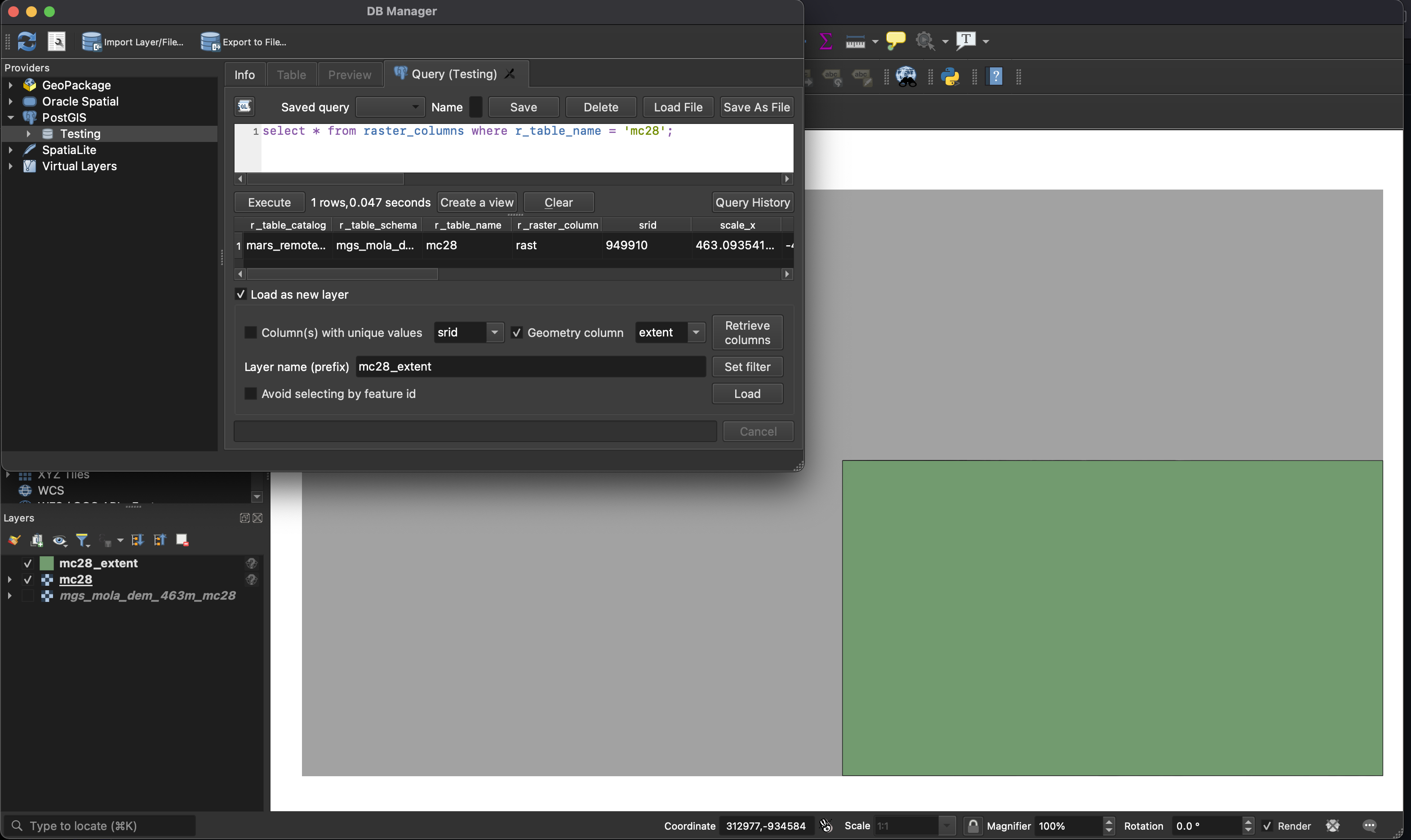 Data Source Manager incorrectly identifies PostGIS raster extent on ...