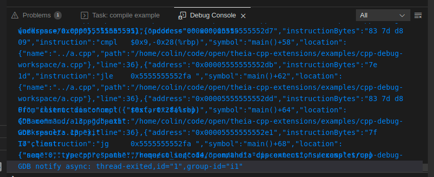 Garbled Output in Debug Console · Issue #11183 · eclipse-theia/theia ...