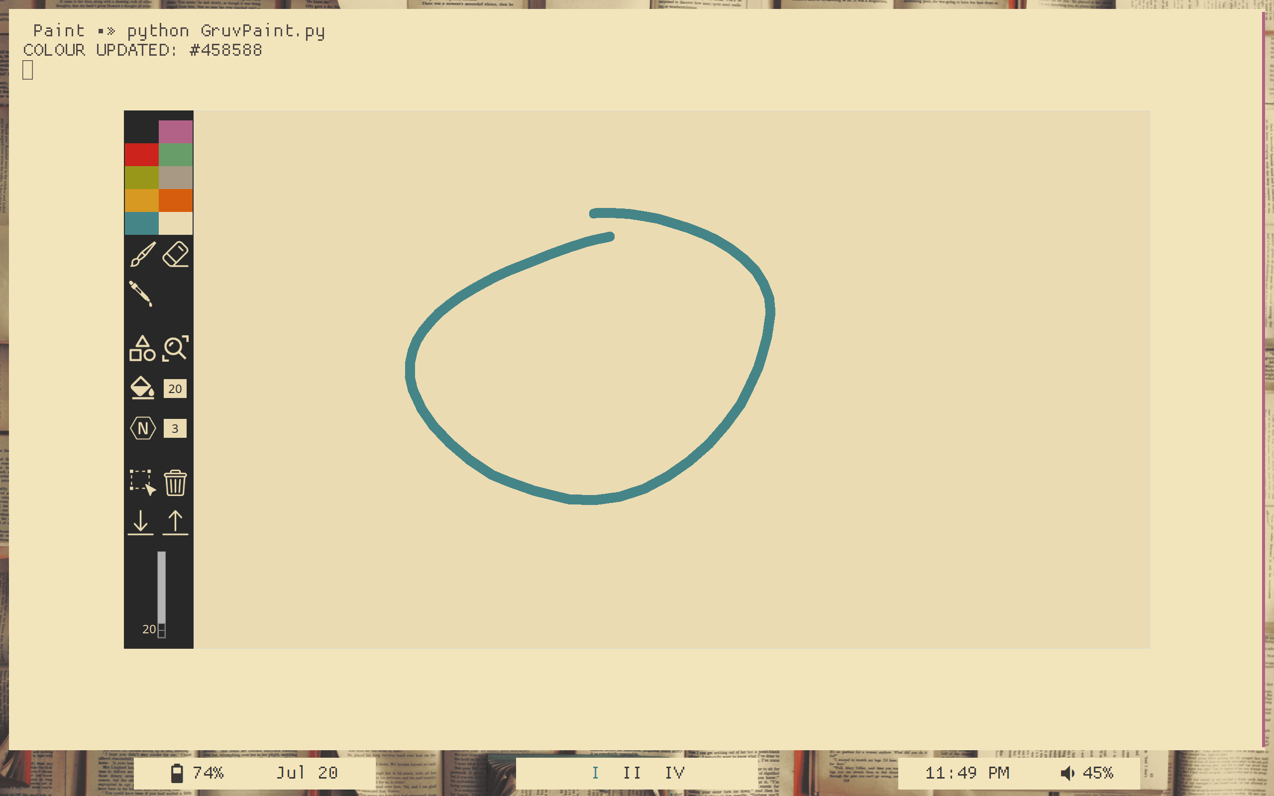 GitHub masroofmaindak/GruvPaint A Pythonbased, Gruvboxthemed