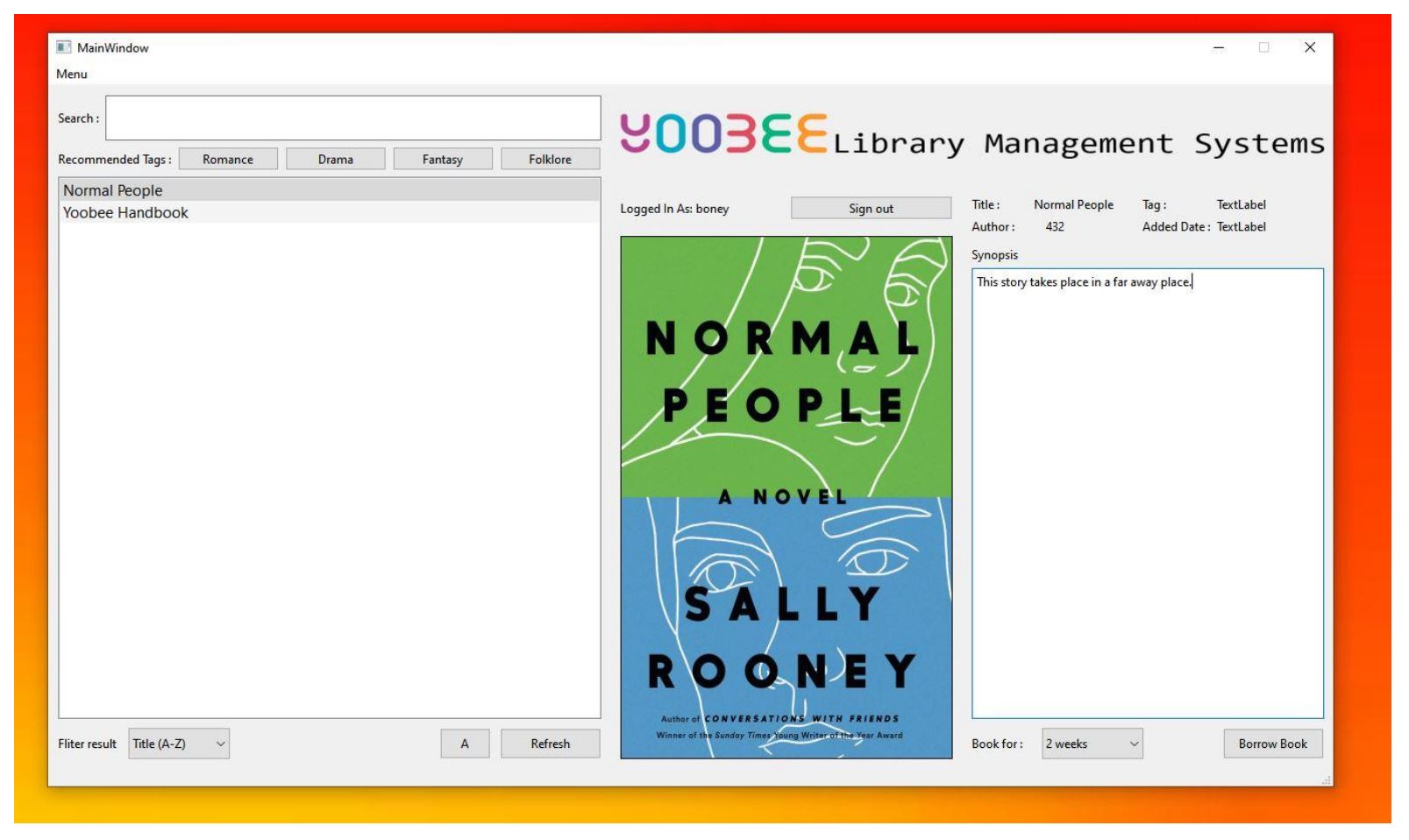 GitHub - hunterjreid/Library-Management-System: YoobeeLibrary: Manage ...