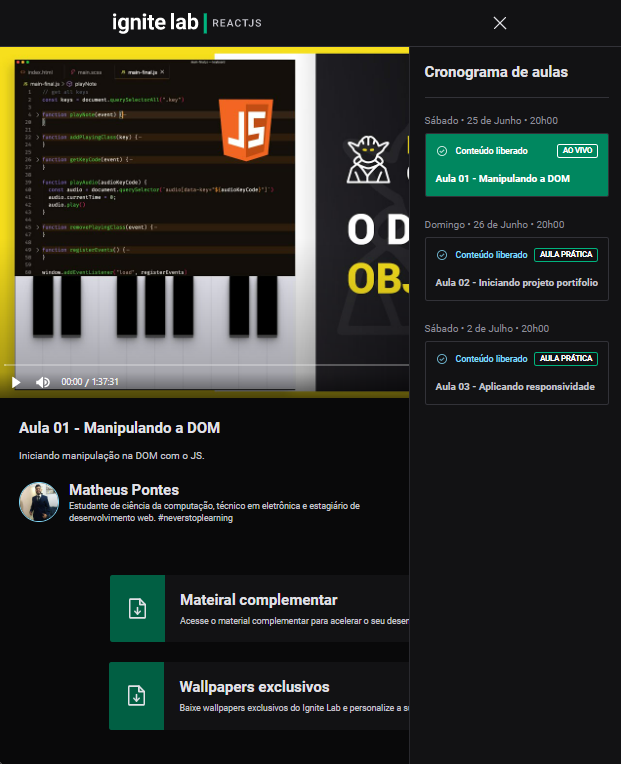 GitHub - Matheus-Pontes/IgniteLab-02: Ignite lab 02, plataforma de ...