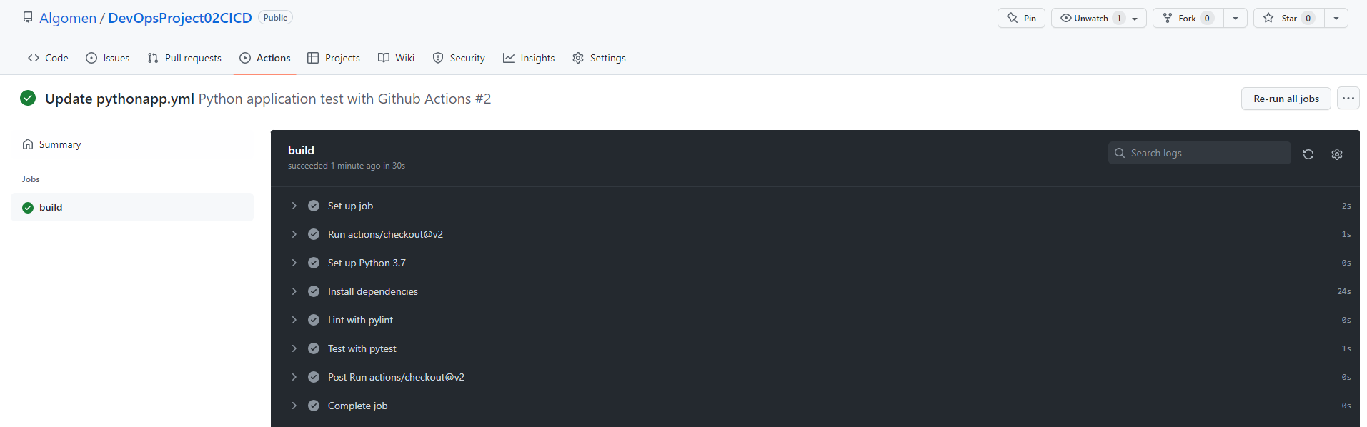 GitHub - Algomen/DevOpsProject02CICD: Continuous delivery for an ML ...