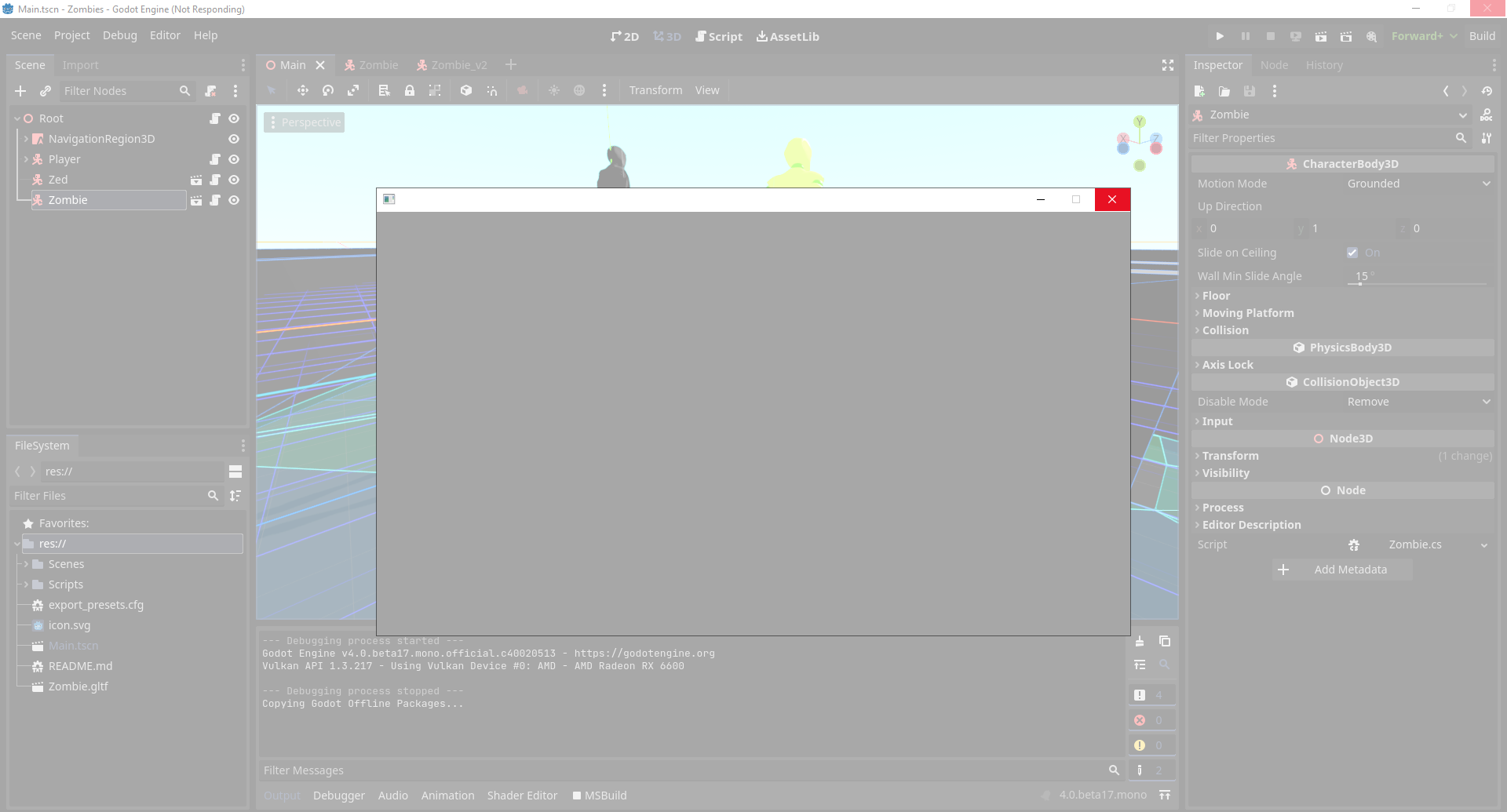 [C Beta 17] Editor Freezes after opening up 2 scenes with animation