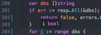 for x := range []string {} shows 'x' as type "bool" · Issue #1581 ...