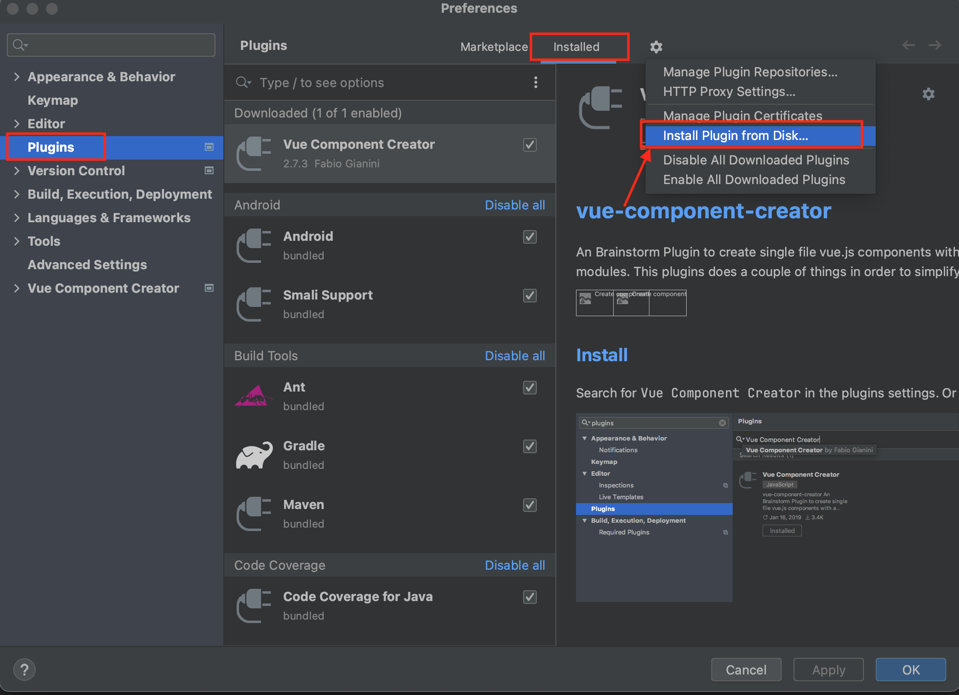 install plugin to your local machine